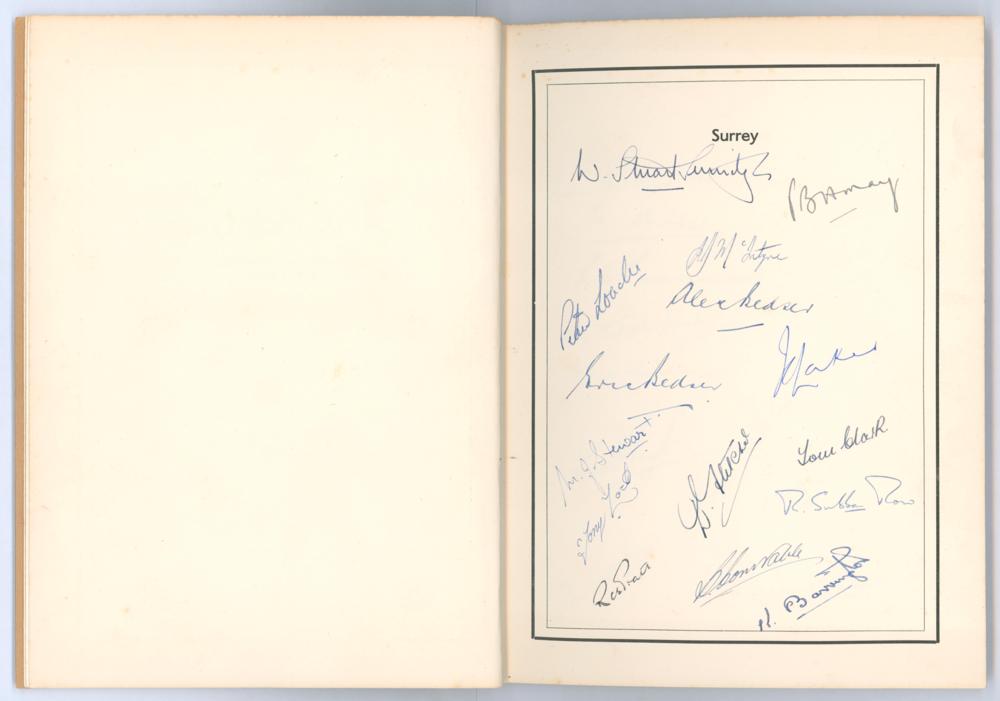 A.J.W. McIntyre Benefit Year 1955. ‘Autographed Cricket Album’. Hardback Benefit album produced - Image 2 of 3