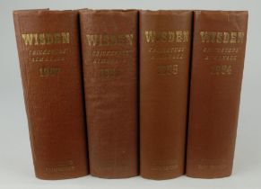 Wisden Cricketers’ Almanack 1954, 1955, 1956 and 1957. Original hardback editions. All editions with