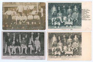 Hampshire C.C.C. team postcards 1902-1908. Unusual sepia real photograph postcard of the ‘