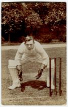 Ernest James ‘Tiger’ Smith. Warwickshire & England 1904-1930. Excellent sepia real photograph