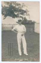 Frank Edward Woolley. Kent & England 1906-1938. Early sepia real photograph postcard of a youthful