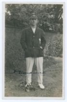 Herbert Strudwick. Surrey & England 1902-1927. Early mono real photograph postcard of Strudwick