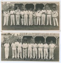 ‘Yorkshire XI versus M.C.C. Scarborough 1927’. Two original mono photographs depicting each of the