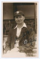 Samuel James ‘Sam’ Staples. Nottinghamshire & England 1920-1934. Early sepia real photograph