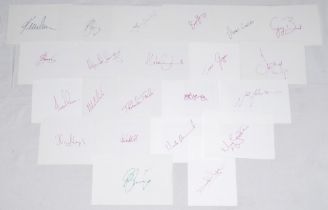 Zimbabwe cricketers 1980s- 2000s. Twenty four white cards, each individually signed by a Zimbabwe
