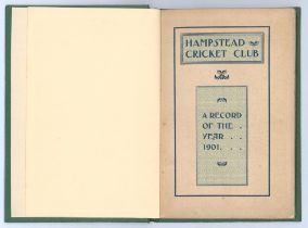 ‘Hampstead Cricket Club. A Record of the Year 1901’. F.S. Ashley-Cooper. Privately printed for the