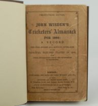 Wisden Cricketers’ Almanack 1886. 23rd edition. Bound in dark brown boards, with original front