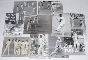 India v England 1959-1993. Twenty original mono with the odd colour press photographs of match