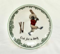 ‘Out for a Duck’ Royal Doulton Black Boy saucer, entitled ‘Out for a Duck’ printed with a boy