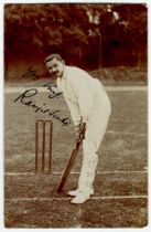 Kumar Sri Ranjitsinhji. Sussex & England 1895-1920. Mono real photograph postcard of Ranjitsinhji