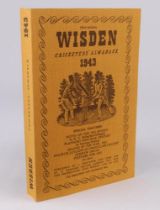 Wisden Cricketers’ Almanack 1943. Willows softback reprint (2000) in softback covers. Un-numbered