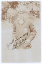 John William ‘Bill’ Hitch. Surrey & England 1907-1925. Early sepia real photograph postcard of