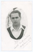 Dennis Brookes. Northamptonshire & England 1934-1959. Original mono real photograph postcard of