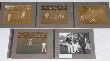 Surrey v Kent. The Oval 1910. A good selection of early original mono and sepia photographs
