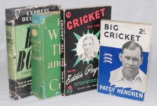 Signed cricket books. Four titles, each signed by the author. Includes two hardbacks with