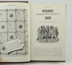 Wisden Cricketers’ Almanack 1945. 82nd edition. Only 6500 paper copies printed in this war year.