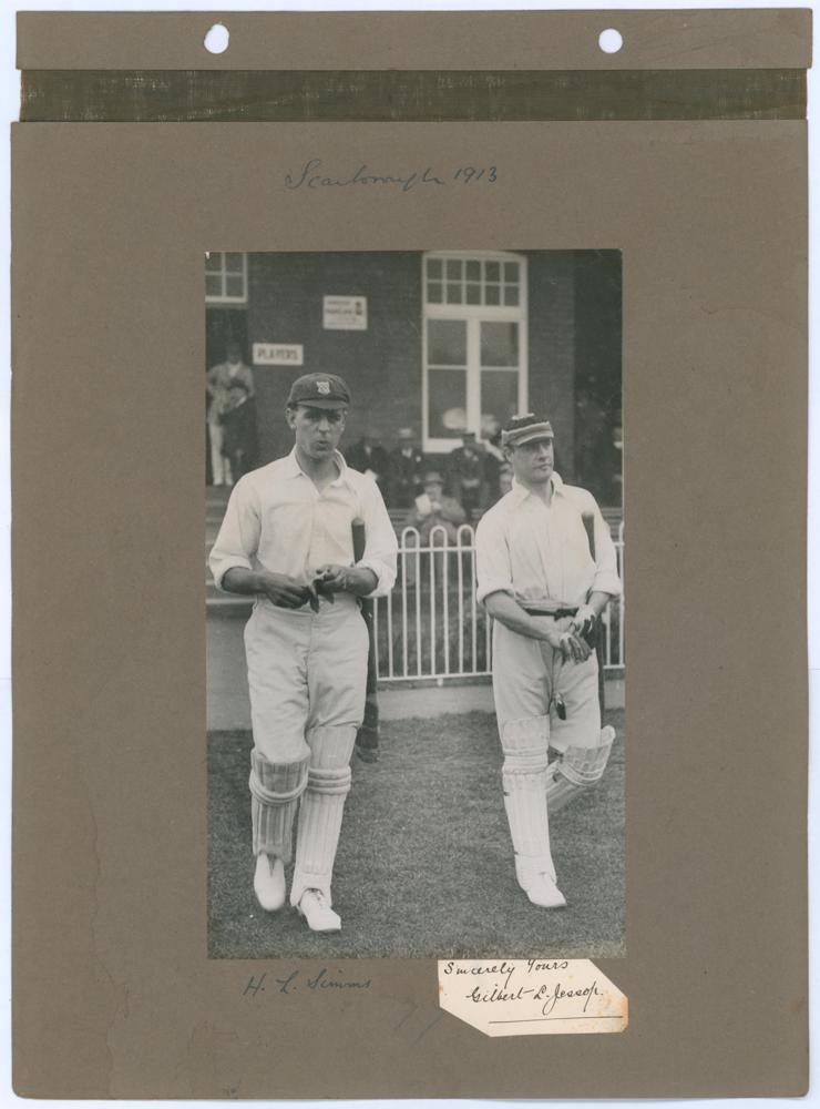 Gilbert Laird Jessop. Gloucestershire, Cambridge University & England 1894-1914. Three photograph