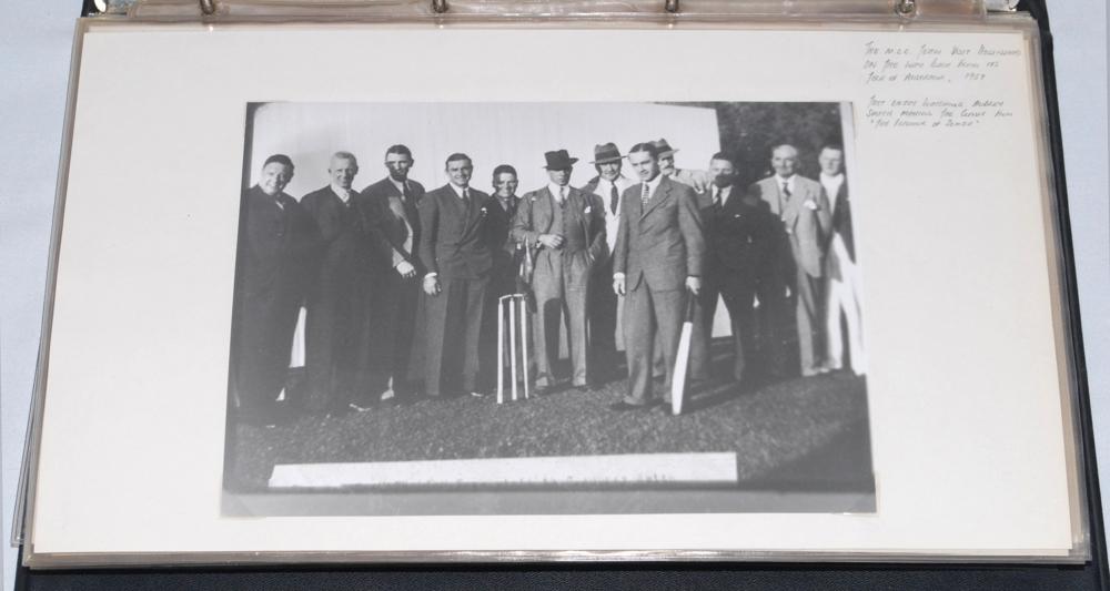 ‘American Cricket (1930 on)’ and Charles Aubrey Smith. Very large black binder comprising an - Image 4 of 10