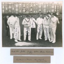 Gentlemen v Players. ‘Tea Interval Scarborough 1931’. Nice original mono photograph of seven members