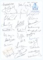 ‘Test Captains’ 1940s-1990s. T.C.C.B. letterhead signed in ink by thirty one international Test