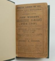 Wisden Cricketers’ Almanack 1891. 28th edition. Bound in dark green boards, with original paper