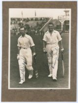 M.C.C. Australian Touring Team v C.I. Thornton’s XI, Scarborough 1928. Original mono photograph of