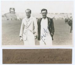 Tom Enthoven and Eddie Dawson. Scarborough 1929. Original mono real photograph plain back postcard