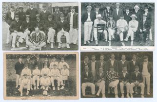 Lancashire C.C.C. 1906-1920s. Two mono postcards of Lancashire teams for season 1906, one ‘D.F. &