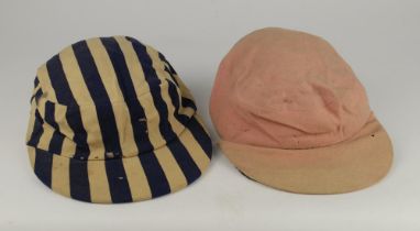 Harrow School 1st XI cricket cap worn by Robin Marlar (Sussex C.C.C. 1951-1968). The vertical