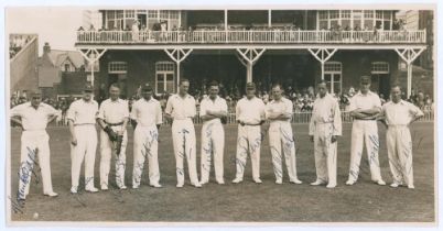 Lord Hawke’s XI v. M.C.C. Australian Touring Team, Scarborough 1929. Original mono photograph