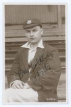 Ben Lilley. Nottinghamshire 1921-1937. Early sepia real photograph postcard of Lilley seated half