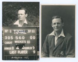 William Henry ‘Bill’ Ashdown. Kent 1920-1937. Original mono real photograph postcard of Ashdown. The