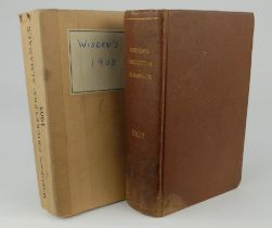 Wisden Cricketers’ Almanack 1902 and 1903. 39th & 40th editions. The 1902 edition bound in brown