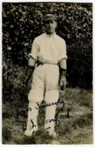 Walter Latter ‘Tich’ Cornford. Sussex & England 1921-1947. Mono real photograph postcard of