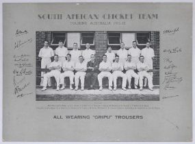 South Africa tours 1930s. Two photographs of South African touring parties. ‘South African Cricket