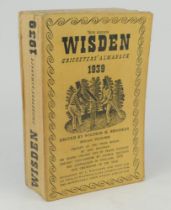 Wisden Cricketers’ Almanack 1939. 76th edition. Original limp cloth covers. Slight discolouration to