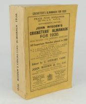 Wisden Cricketers’ Almanack 1930. 67th edition. Original paper wrappers. Very good condition