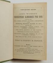Wisden Cricketers’ Almanack 1895. 32nd edition. Bound in green boards, lacking original paper
