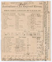 Australia tour to England 1896. ‘Australians v. An England [C.E. de Trafford’s] Eleven’. Early