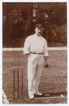 Samuel Coe. Leicestershire 1896-1923. Early sepia real photograph postcard of Coe standing full