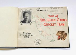 ‘Visit of Sir Julian Cahn’s Cricket Team. Malaya 27th March to 10th April 1937’. Printed 96 page pre