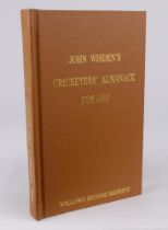 Wisden Cricketers’ Almanack 1882. Willows Second softback reprint (2004) in light brown hardback
