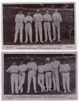 Lancashire C.C.C. 1904. Two Star Series postcards from photographs by Hawkins of Brighton, depicting