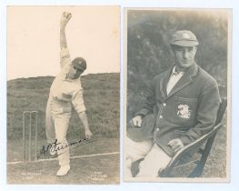 Alfred Percy ‘Tich’ Freeman. Kent & England 1914-1936. Sepia real photograph postcard of Freeman