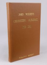 Wisden Cricketers’ Almanack 1881. Willows softback reprint (1985) in light brown hardback covers