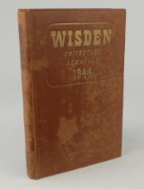 Wisden Cricketers’ Almanack 1944. 81st edition. Original hardback. Only 1500 hardback copies were