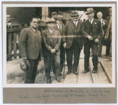 ‘Old Cricketers at Headingley 4th Test July 1934’. Original mono photograph of George Hirst reunited