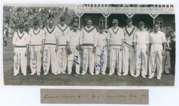 H.D.G. Leveson-Gower’s XI v. M.C.C. Australasian Touring Team, Scarborough 1937. Original mono