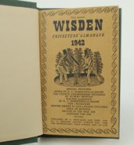 Wisden Cricketers’ Almanack 1942. 79th edition. Bound in dark green boards, with original limp cloth
