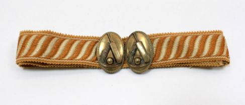 Cricket belt and buckle. Decorative late 19 century cricket full belt and buckle. The two piece